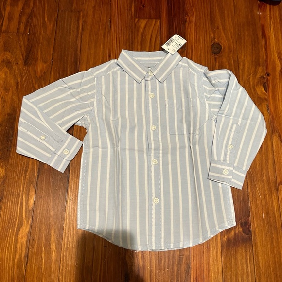 NWT Children’s Place Toddler Boys Striped Poplin Button Up Shirt - Picture 3 of 5